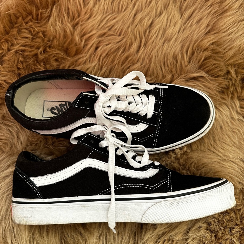 Black and white Vans